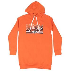 NFL Denver Broncos Teen Girls Long Pullover Hoodie Orange, Small (3/5)